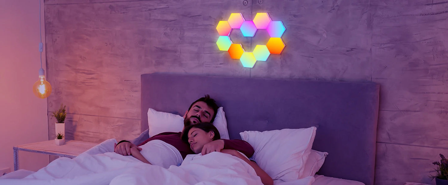 20/12/8/3 Pack Hexagon Lights Wall RGB Panel Smart APP Hexagonal Modular Gaming Lights Night  Music Sync Honeycomb Light Bedroom