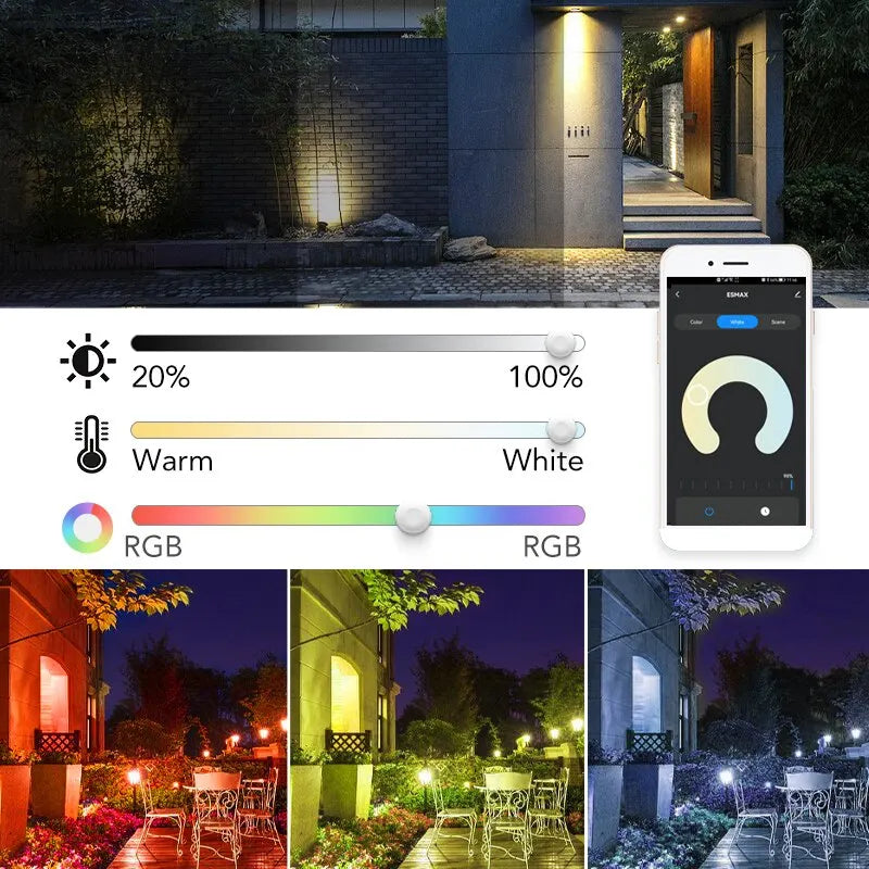 TUYA RGB Floodlight Smart APP Voice Control RGBCW CCT 3000-6500K 30W 50W 100W 220V AC For Garden Party Outdoor Lighting