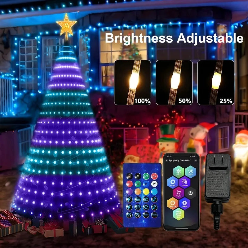 1.8M Christmas Light,Garland Fairy Light With Bluetooth APP and Remote control For Xmas Tree Decoration Lighting IP44 Waterproof