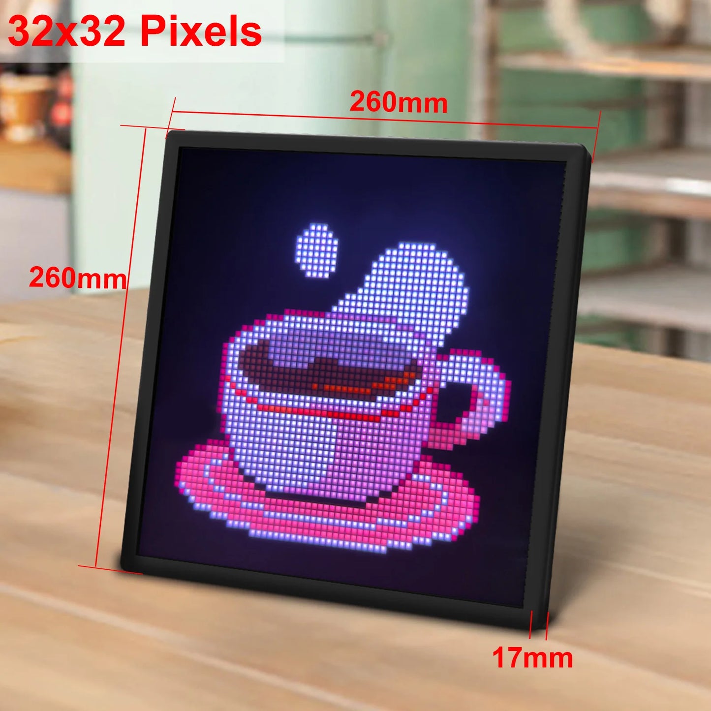 Smart Pixel Display LED Matrix Screen APP DIY Animation Art Picture Dispaly For Kids Gift Gaming Room Store Window Dispaly Decor