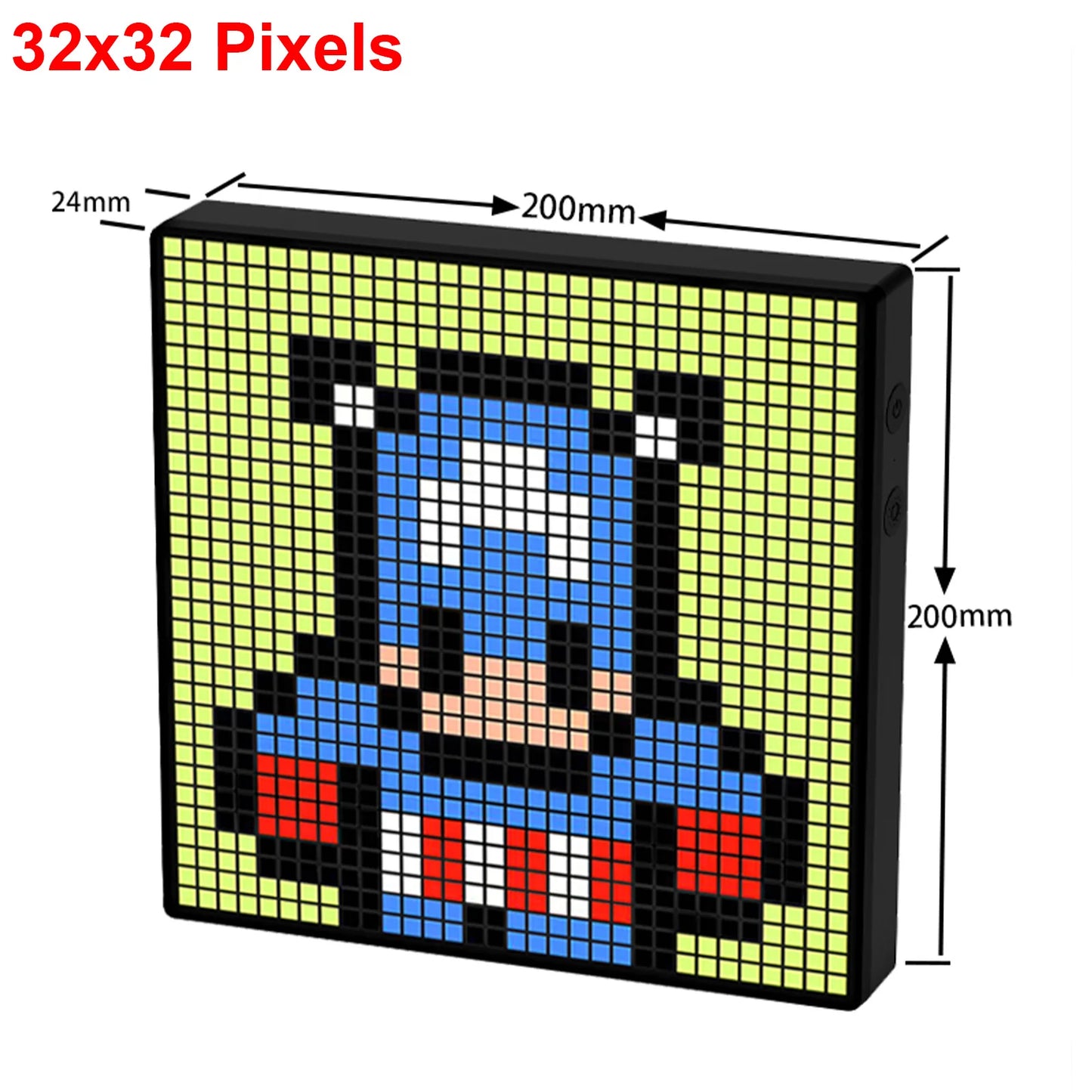 Smart Pixel Display LED Matrix Screen APP DIY Animation Art Picture Dispaly For Kids Gift Gaming Room Store Window Dispaly Decor