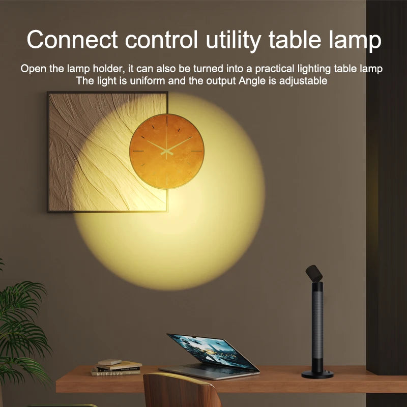 Smart Reading Table Lamp Tuya RGB Atmosphere Lamp Bedside Night Light Remote Control Voice Desk Lamp for Bedroom Study Decorate