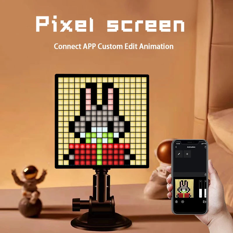 Smart Pixel Display LED Matrix Screen APP DIY Animation Art Picture Dispaly For Kids Gift Gaming Room Store Window Dispaly Decor