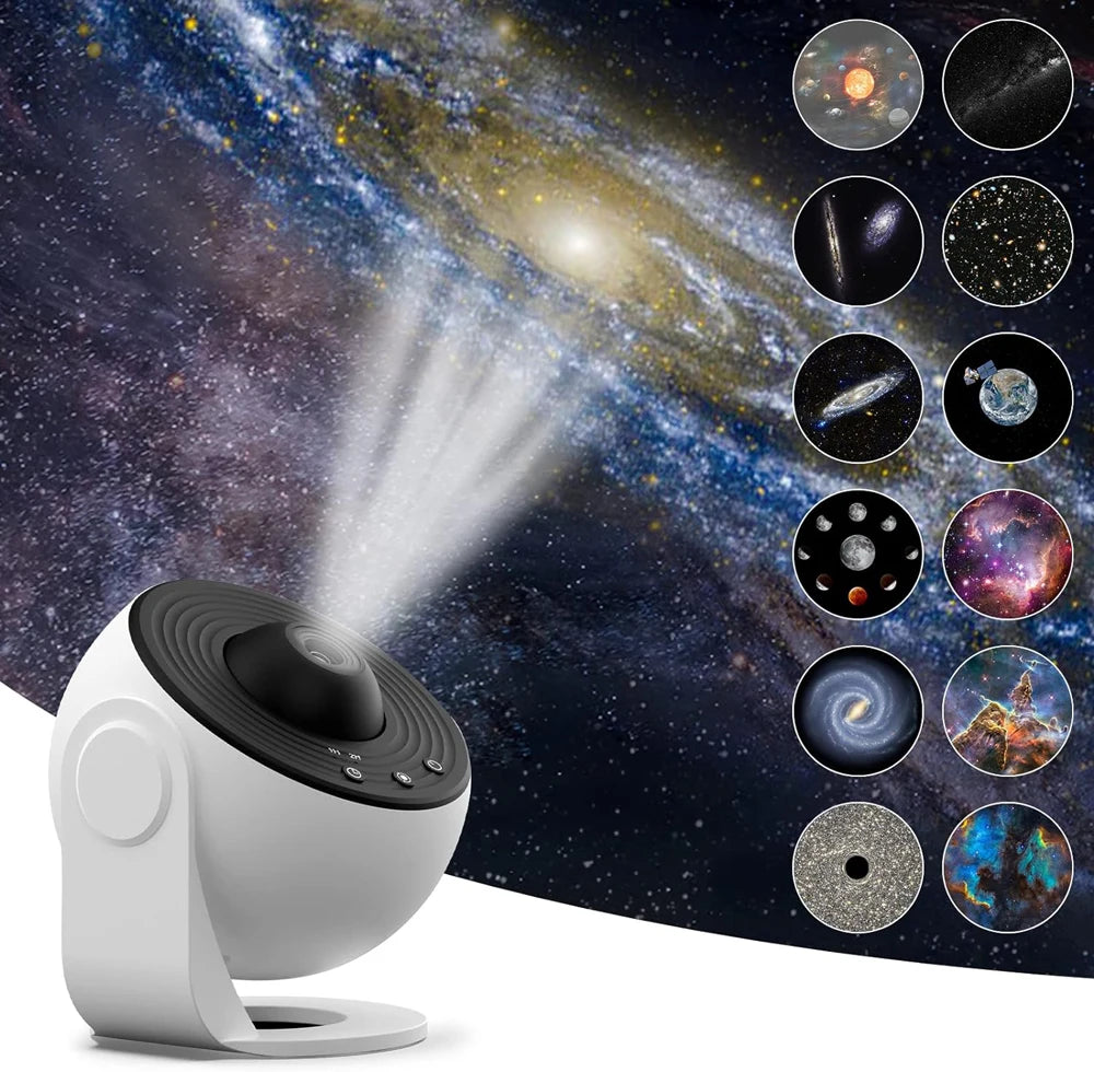 Star Projector Galaxy Light 12 in 1 Planetarium 360° Rotating Aurora Night Light Lamp for Bedroom Starry Sky Kids Adult Gift