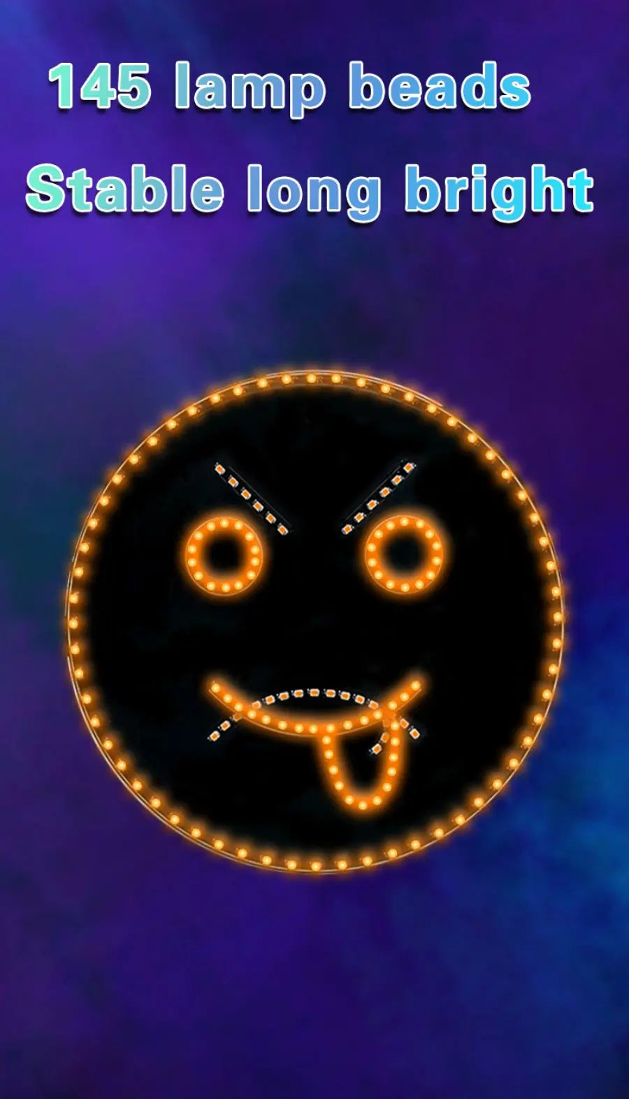 Fun Emoticon Light with Remote Facial Expression Light Car LED Funny Window Sign Light Accessories for Car Truck