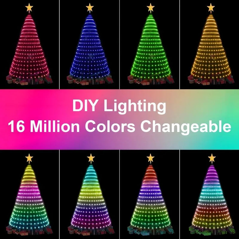 1.8M Christmas Light,Garland Fairy Light With Bluetooth APP and Remote control For Xmas Tree Decoration Lighting IP44 Waterproof