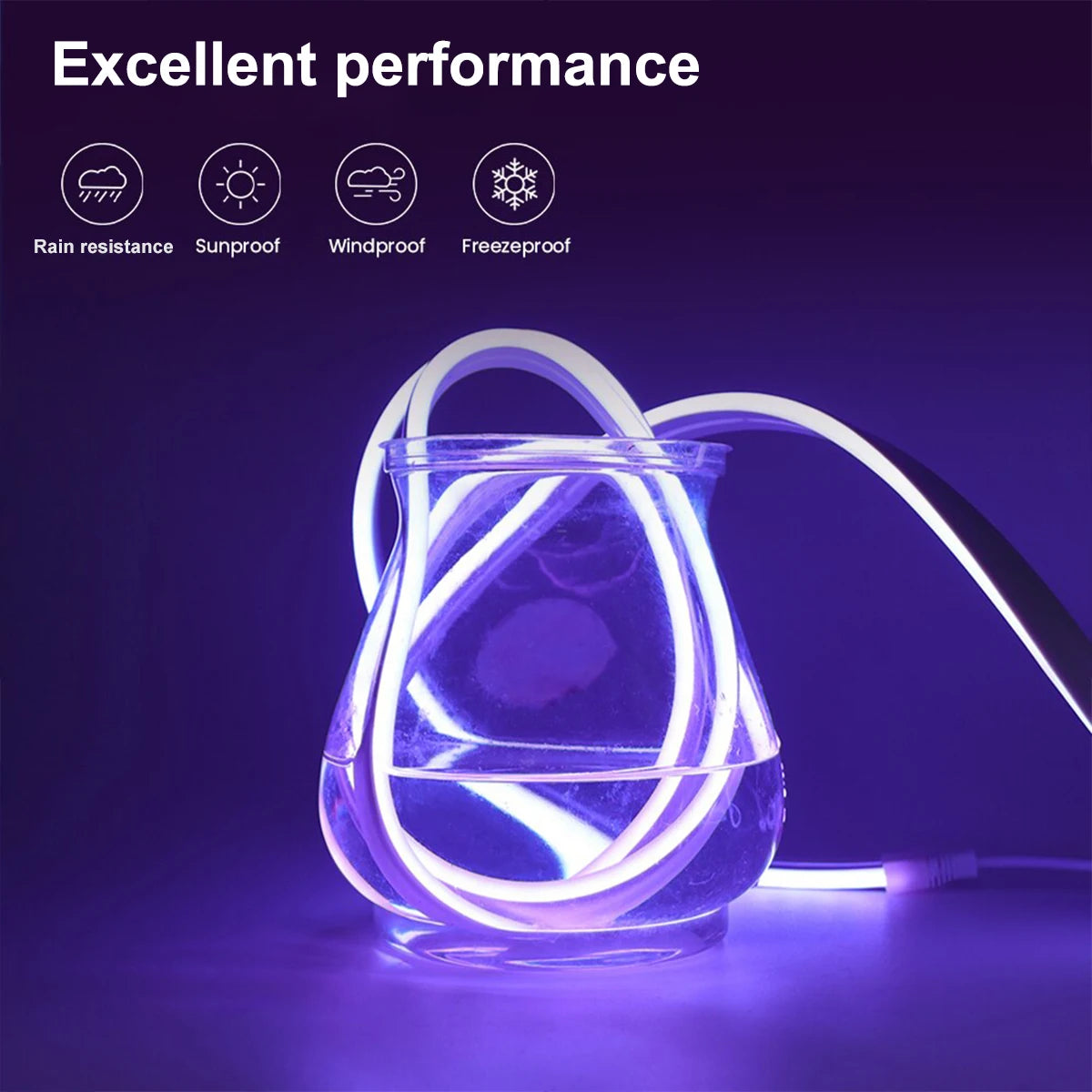 3M/5M RGB Remote Control LED Neon Light USB Flexible Waterproof Neon Light Strip for Party Bedroom Neon Light Decoration Light